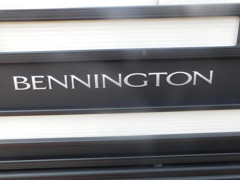 Slide: The Image of Bennington 23 RFBA 2024 model logo on boat exterior. - 17