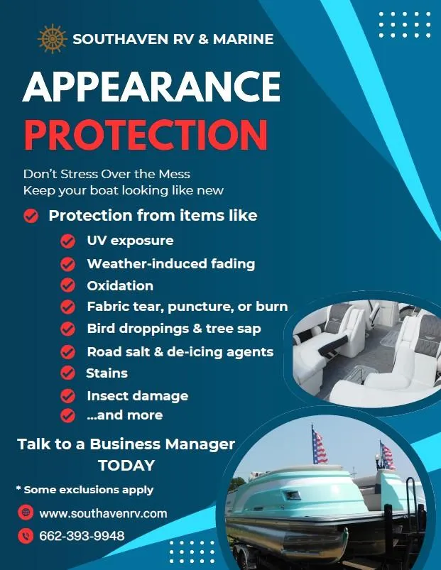 Slide: The Image of 2024 Bennington 23 RFBA appearance protection services by Southaven RV & Marine. - 18