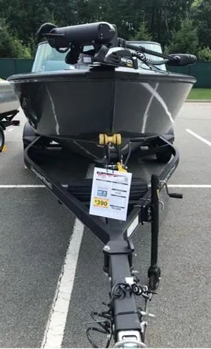 Slide: The Image of 2023 Ranger VS1882SC Angler boat on trailer in parking lot. - 3