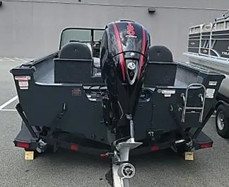 Slide: The Image of 2023 Ranger VS1882SC Angler boat rear view with outboard motor. - 7