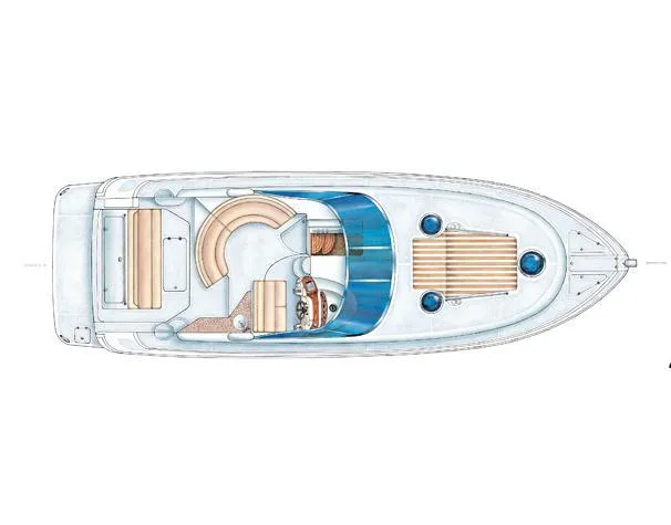 Slide: The Image of Top view layout of 2005 Regal Commodore 3560 IB yacht. - 49