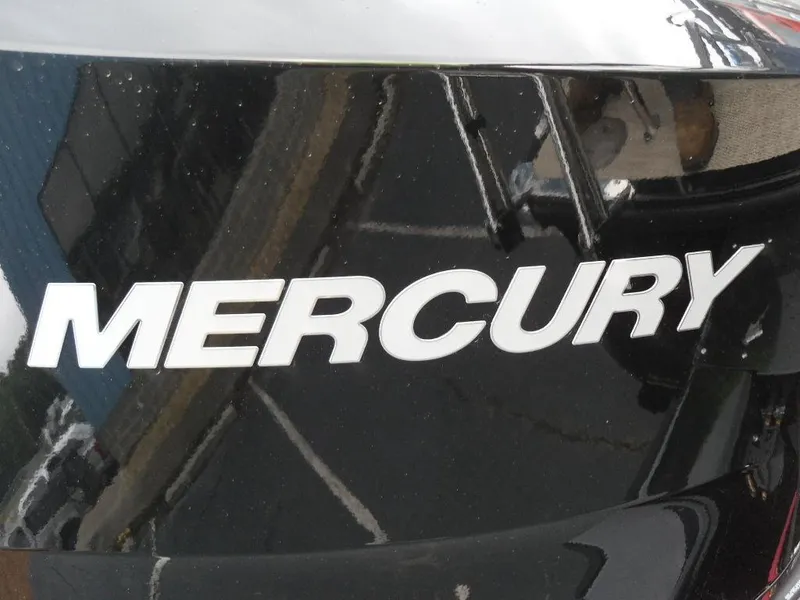 Slide: The Image of Mercury engine logo on 2024 Regency 250 DL3 boat. - 25
