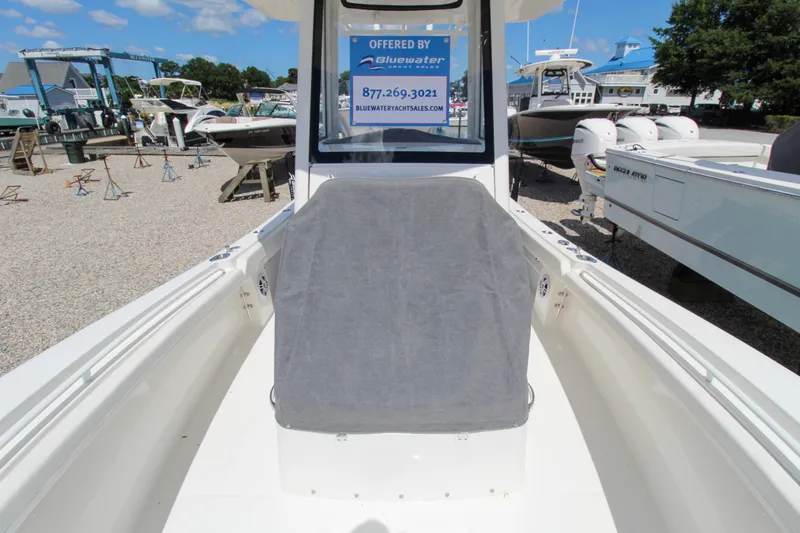 Slide: The Image of 2024 Regulator 23 boat on display at Bluewater Yacht Sales. - 25