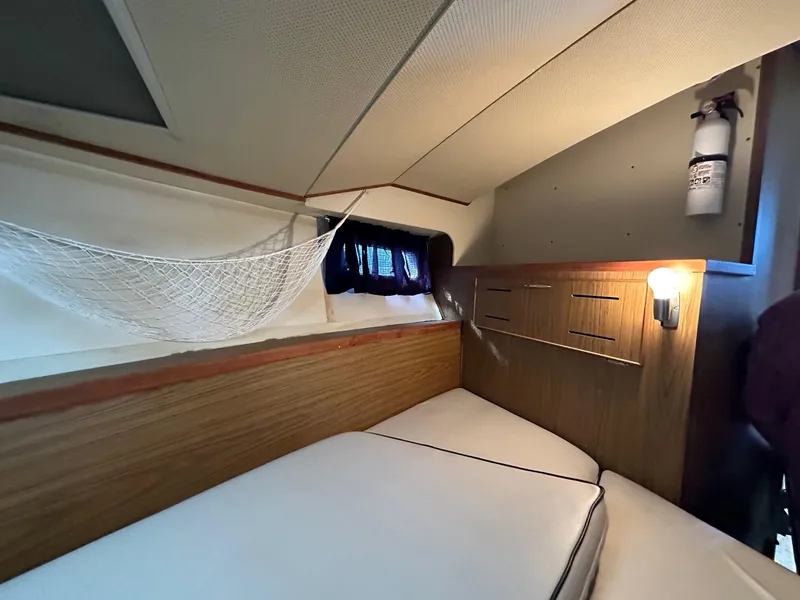 Slide: The Image of Interior of 1968 Chris-Craft 35 Commander with sleeping area. - 8