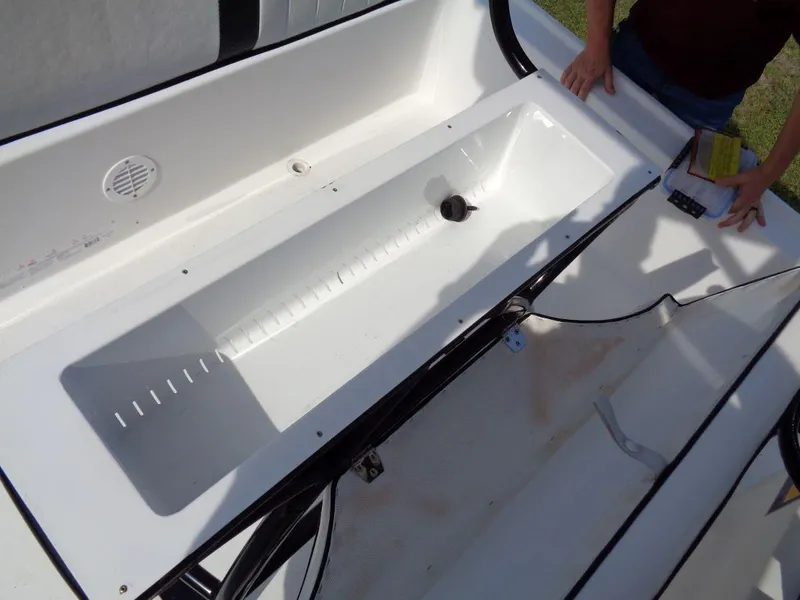 Slide: The Image of 2011 Cape Horn 23 Cape Bay boat interior storage compartment. - 10