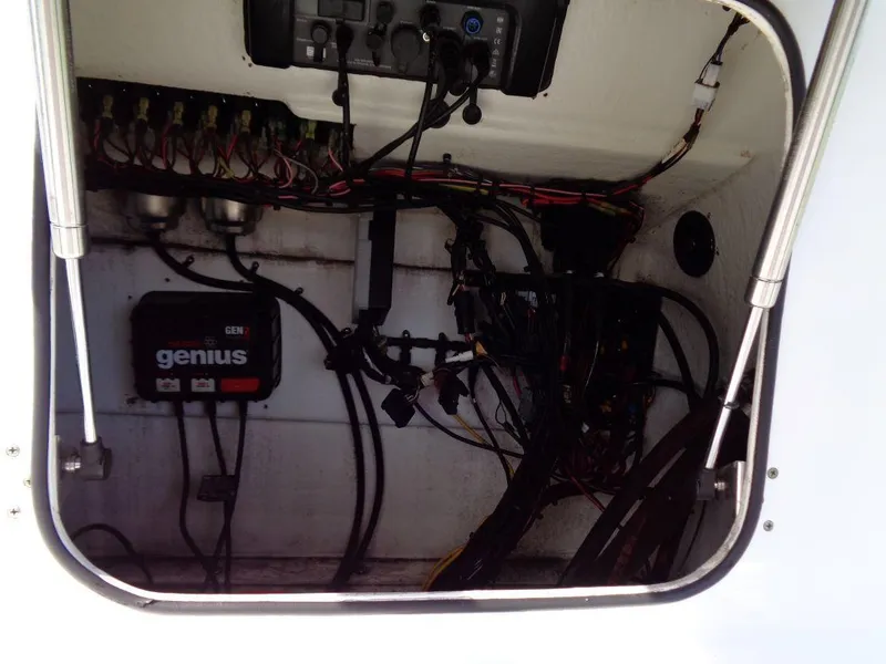 Slide: The Image of Electrical compartment of a 2011 Cape Horn 23 Cape Bay boat. - 20