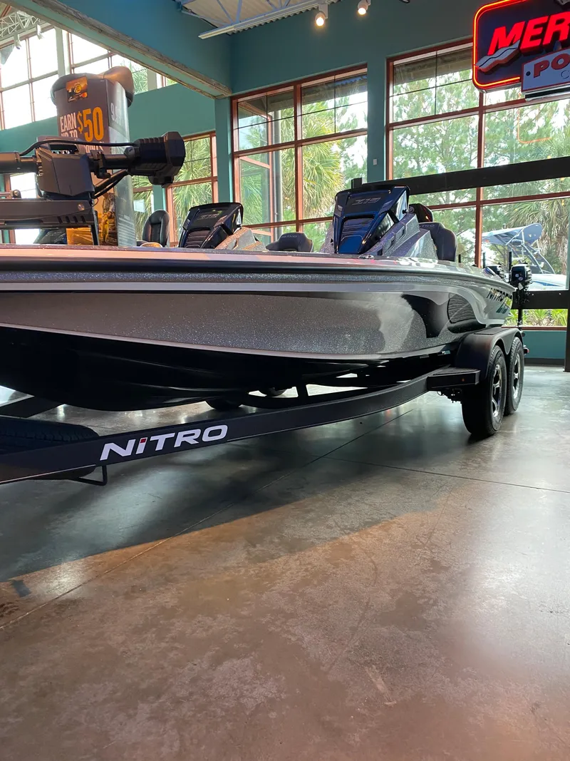 The Image of 2024 Nitro Z19 Pro boat on display in showroom. - 0