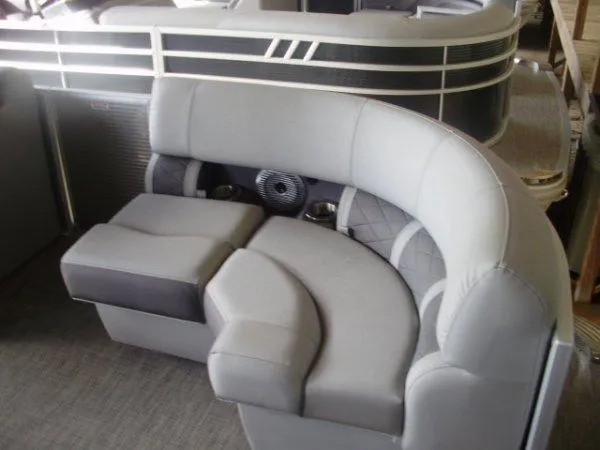 Slide: The Image of 2023 Bennington 21LSAPG pontoon boat interior seating area. - 7