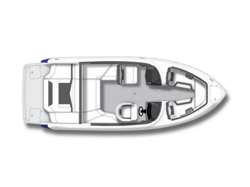 Slide: The Image of Top view of 2023 Monterey 238SS boat layout. - 1