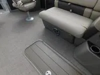 Slide: The Image of 2024 Sun Tracker Fishin' Barge 22 XP3 interior seating and flooring. - 10