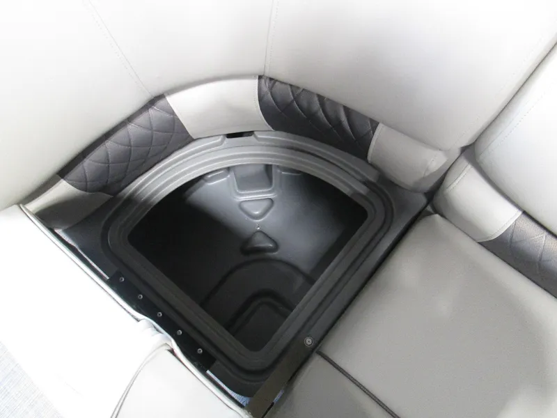 Slide: The Image of Storage compartment in the 2024 Sun Tracker Party Barge 22 XP3 pontoon boat. - 6