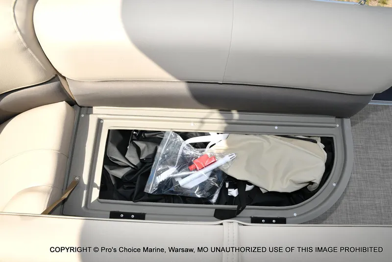 Slide: The Image of Storage compartment in 2025 Sun Tracker Bass Buggy 16 XL Select boat. - 39