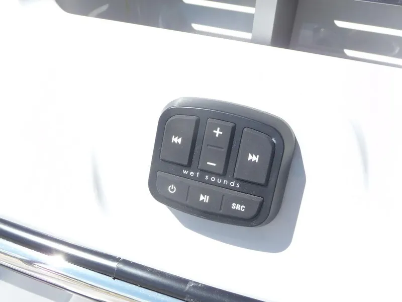 Slide: The Image of 2023 Malibu 21 LX boat audio control panel by Wet Sounds. - 13