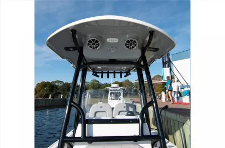 Slide: The Image of 2023 Sea Pro 208 Bay Boat with T-Top on water. - 12