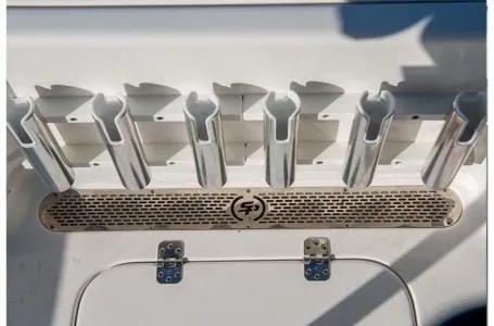 Slide: The Image of Rod holders on a 2023 Sea Pro 208 Bay Boat with T-Top. - 13