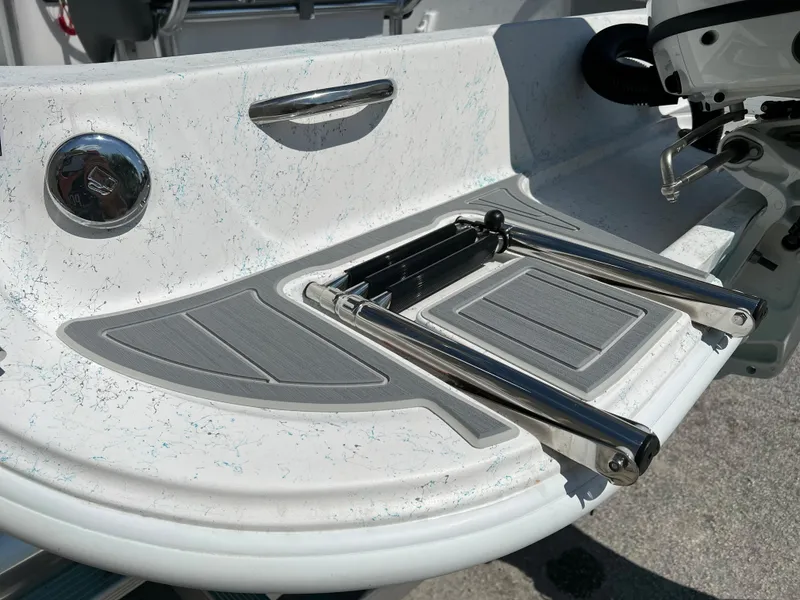 Slide: The Image of 2024 ALK2 Powerboats 18 CRS swim platform with foldable ladder. - 10