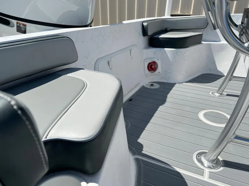 Slide: The Image of 2024 ALK2 Powerboats 18 CRS interior seating and deck. - 7