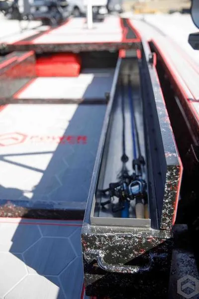 Slide: The Image of 2023 Go-Devil 2060 boat with rod storage compartment. - 10