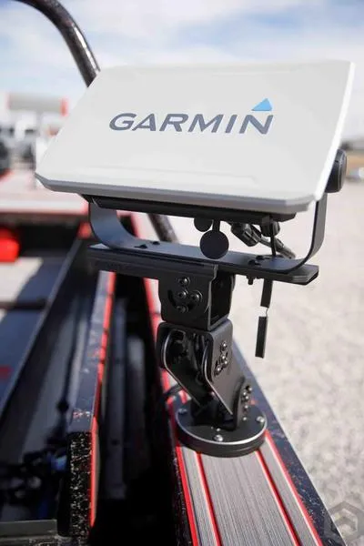 Slide: The Image of Garmin GPS mounted on 2023 Go-Devil 2060 boat. - 13