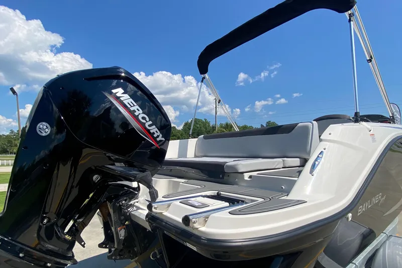 Slide: The Image of 2024 Bayliner Element M19 boat with Mercury outboard motor. - 5