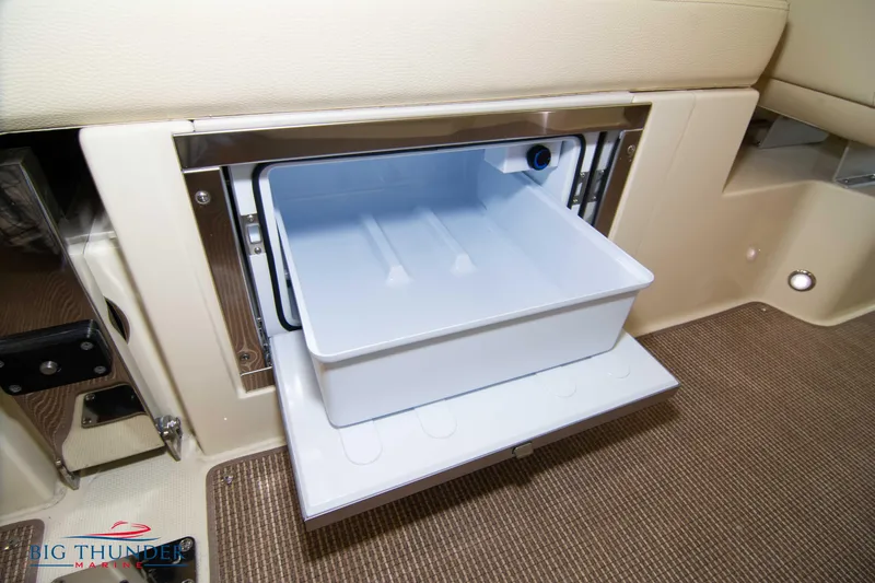 Slide: The Image of Built-in cooler compartment on the 2023 Chris-Craft Launch 31 GT boat. - 29