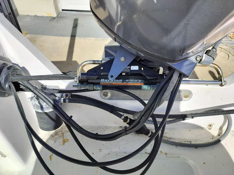 Slide: The Image of 1988 Mako 171 Center Console boat with BayStar hydraulic steering system. - 9