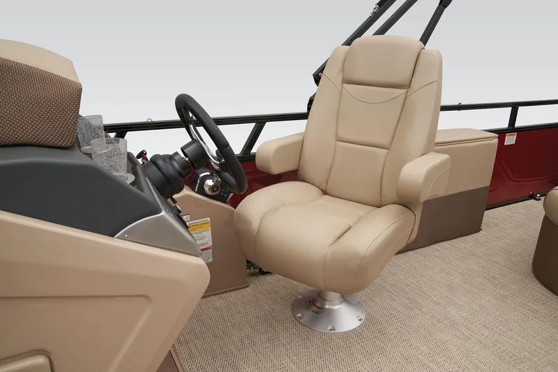 Slide: The Image of 2024 Regency 250 DL3 boat captain's chair and helm station. - 33