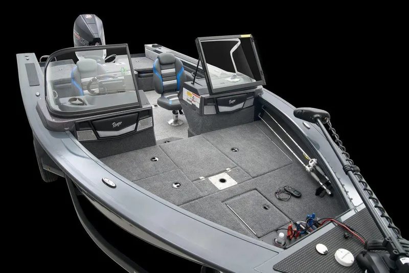 Slide: The Image of 2023 Ranger VX1888 WT fishing boat with spacious deck and modern features. - 5