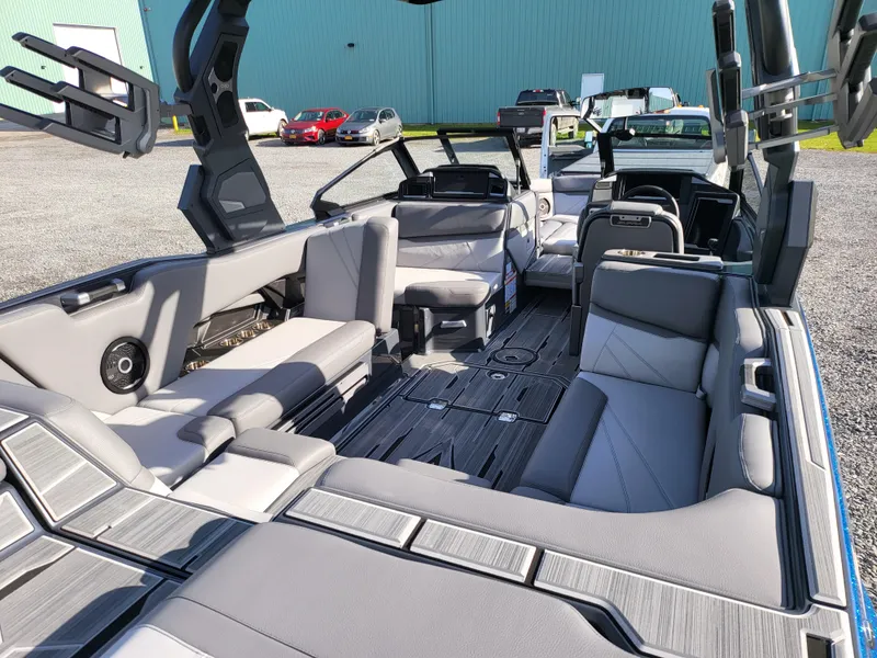 Slide: The Image of 2024 Supra SL boat interior with spacious seating and modern design. - 33