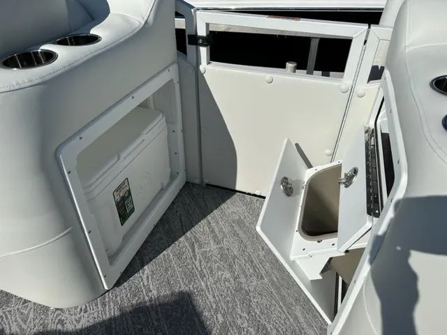 Slide: The Image of Interior storage compartments of 2023 JC SportToon 24 TT pontoon boat. - 15