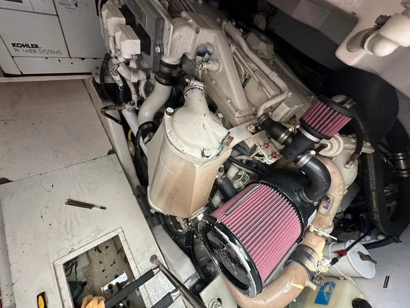 Slide: The Image of Engine compartment of a 2004 Tiara Yachts 3600 Sovran with Kohler power systems. - 13