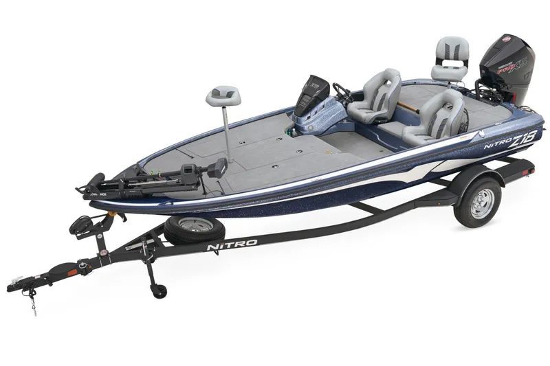 The Image of 2024 Nitro Z18 Pro fishing boat on trailer. - 0