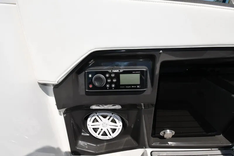 Slide: The Image of 2021 Monterey 278 Super Sport boat audio system and speaker. - 31