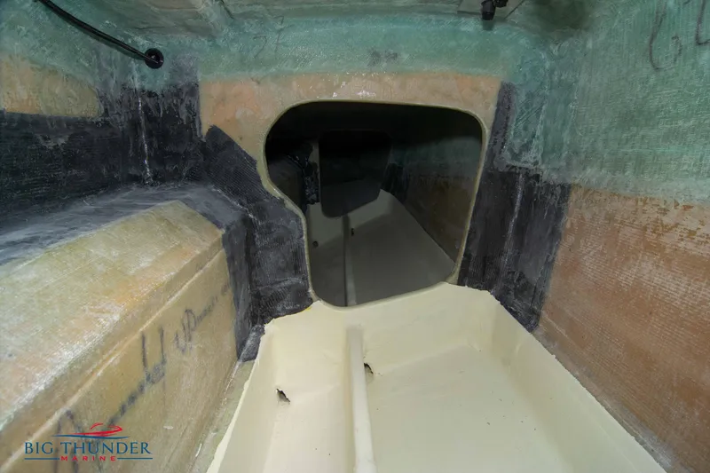 Slide: The Image of Interior hull of 2023 Fountain 34 Thunder Cat boat. - 37