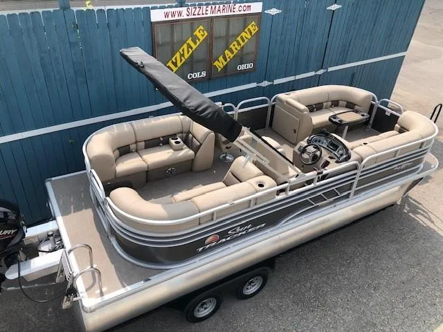 Slide: The Image of 2023 Sun Tracker Party Barge 22 DLX pontoon boat at Sizzle Marine. - 5