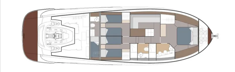 Slide: The Image of Top view layout of 2024 Solaris Power 48' Lobster yacht interior. - 10