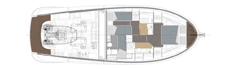 Slide: The Image of Top view layout of 2024 Solaris Power 48' Lobster yacht. - 11