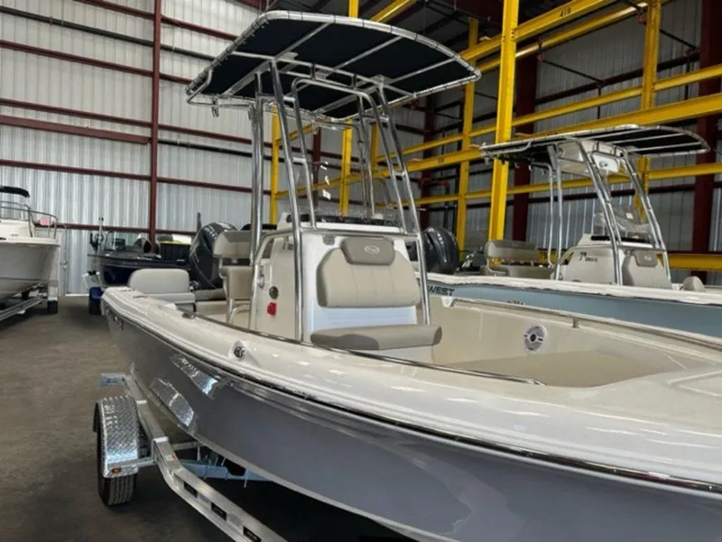 Slide: The Image of 2024 Key West 189 FS boat in a storage facility. - 7