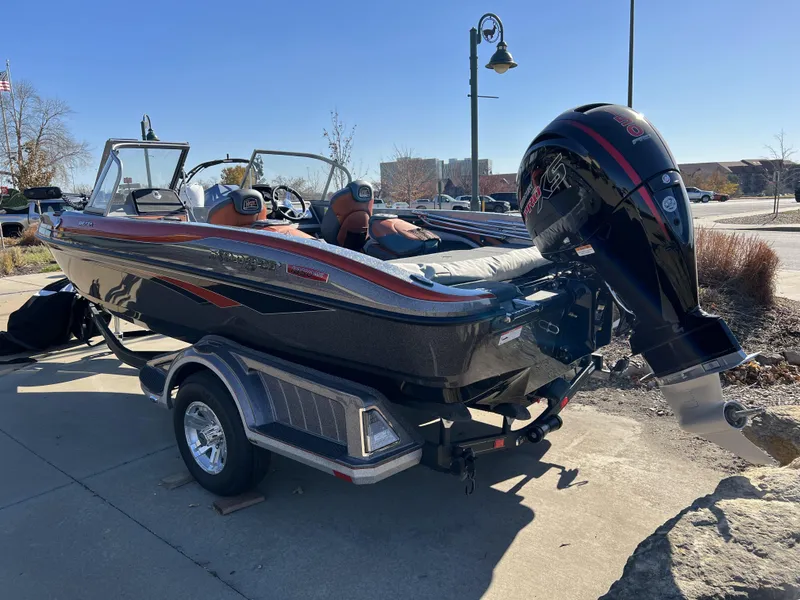 Slide: The Image of 2024 Ranger 1850MS boat with outboard motor on a trailer. - 5