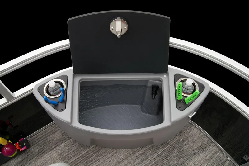 Slide: The Image of 2024 Ranger Reata 223F boat storage compartment with cup holders. - 33