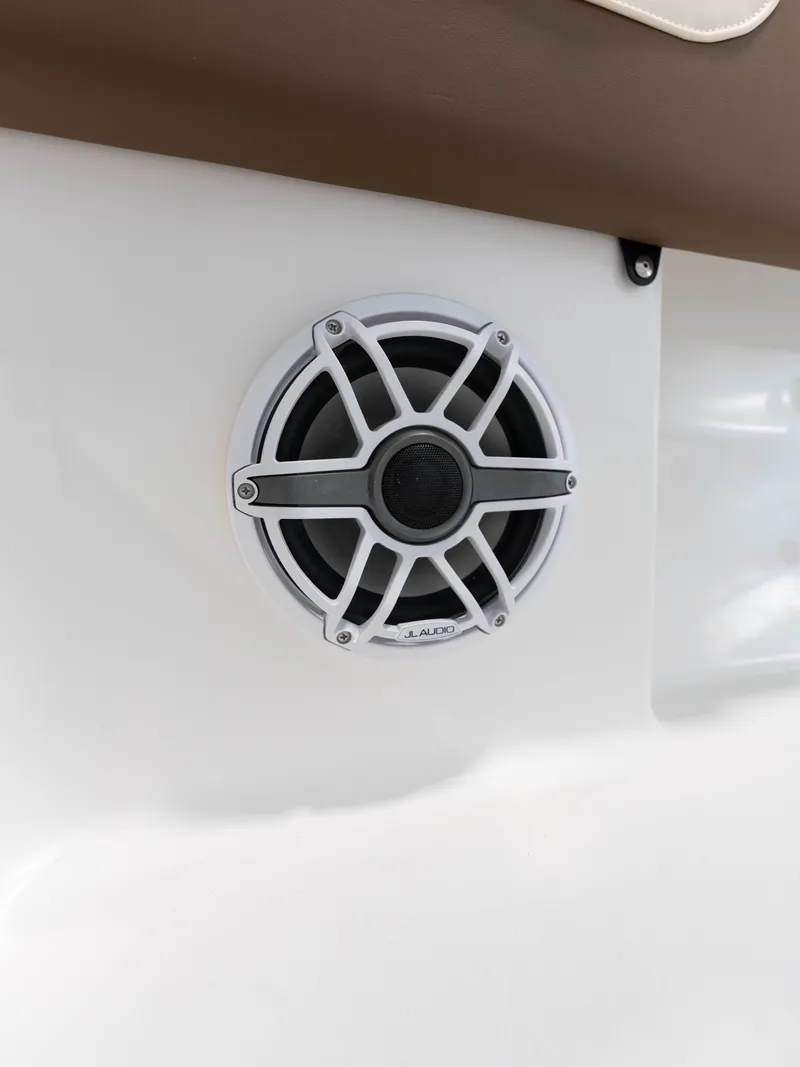 Slide: The Image of 2024 Caymas 28 Hybrid boat speaker detail. - 27