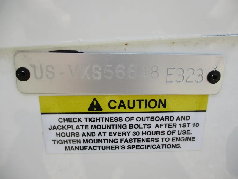 Slide: The Image of 2023 Vexus AVX181 caution label and serial number plate. - 19