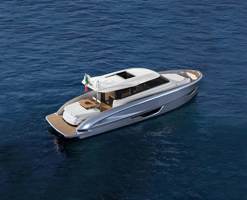 The Image of 2024 Solaris 52 Coupe yacht cruising on open blue sea. - 0