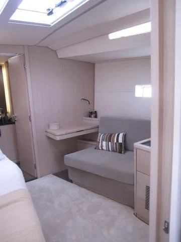 Slide: The Image of Interior cabin of 2024 Jeanneau 55 yacht with modern furnishings. - 25