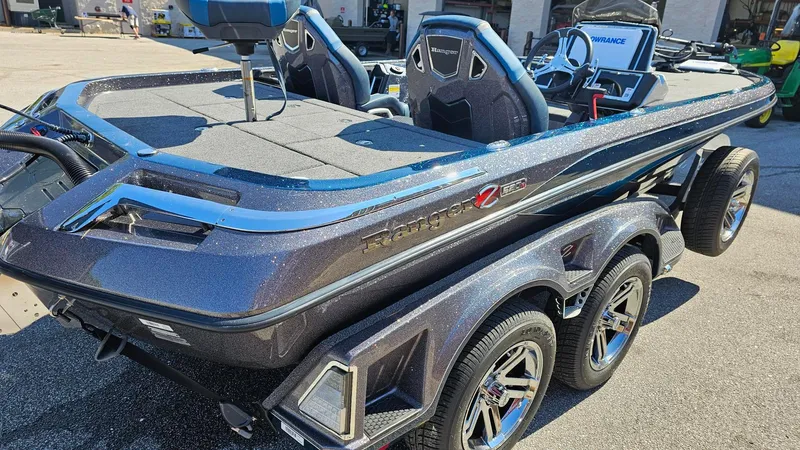 Slide: The Image of 2024 Ranger Z520R Ranger Cup Equipped boat on trailer, rear view. - 13