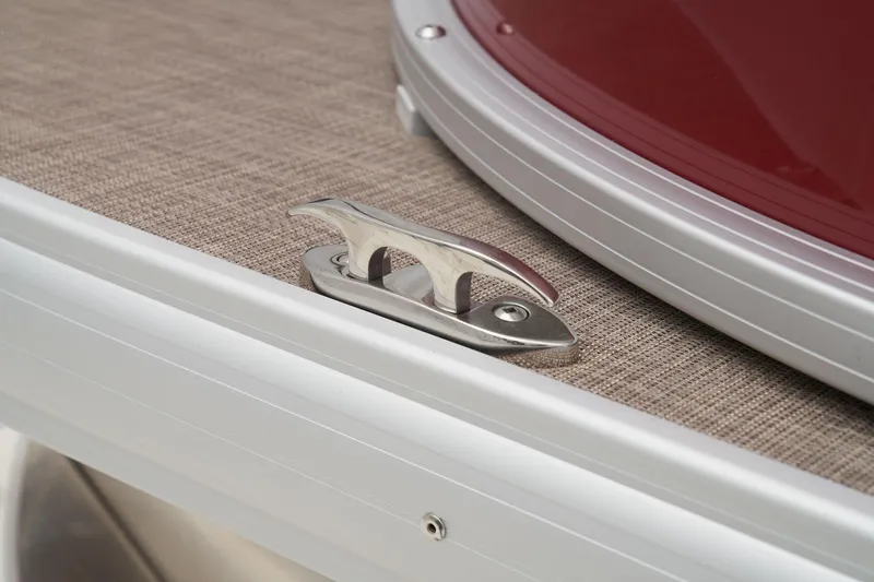 Slide: The Image of Close-up of cleat on 2024 Sun Tracker Party Barge 20 DLX pontoon boat. - 18