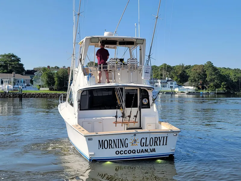 Slide: The Image of 1991 Ocean Yachts 42 Super Sport Morning Glory II on water in Occoquan, VA. - 6