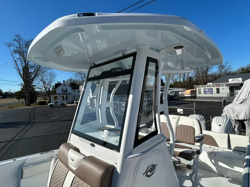 Slide: The Image of 2025 Tidewater 256 LXF boat with sleek design and modern features. - 27