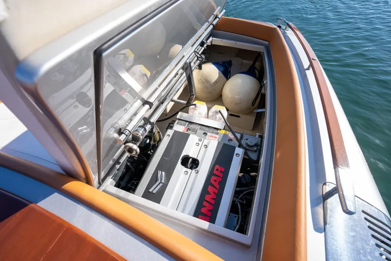Slide: The Image of Engine compartment of a 2020 Riva Aquariva boat with Yanmar engine. - 26