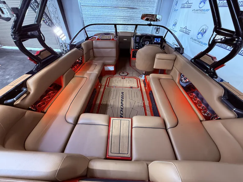 Slide: The Image of Interior of 2023 Moomba Mojo with luxurious seating and LED lighting. - 19
